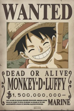 One Piece Poster 4-er Set Filmplakate Wanted