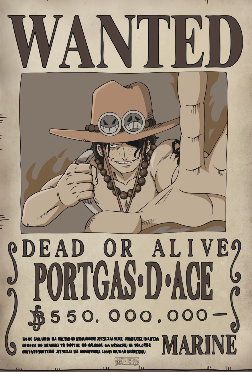 One Piece Poster 4-er Set Filmplakate Wanted