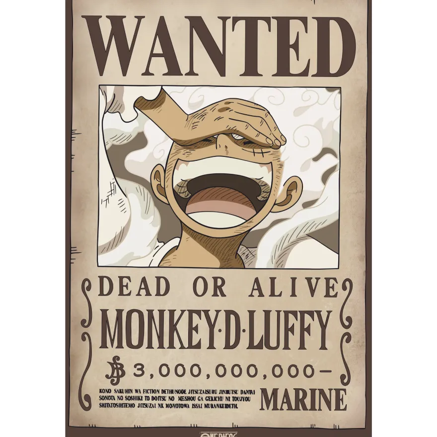 One Piece Poster Wanted Luffy Wano