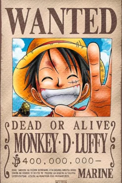 One Piece Poster Wanted Monkey D. Luffy