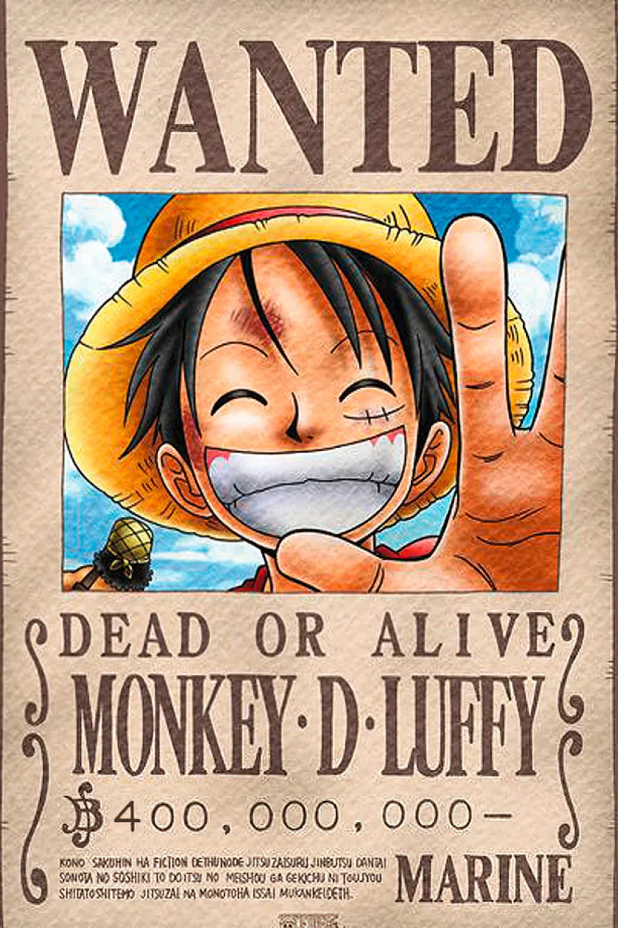 One Piece Poster Wanted Monkey D. Luffy