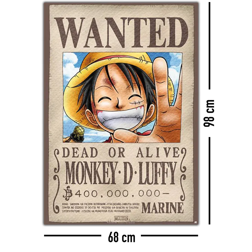 One Piece Poster Wanted Monkey D. Luffy