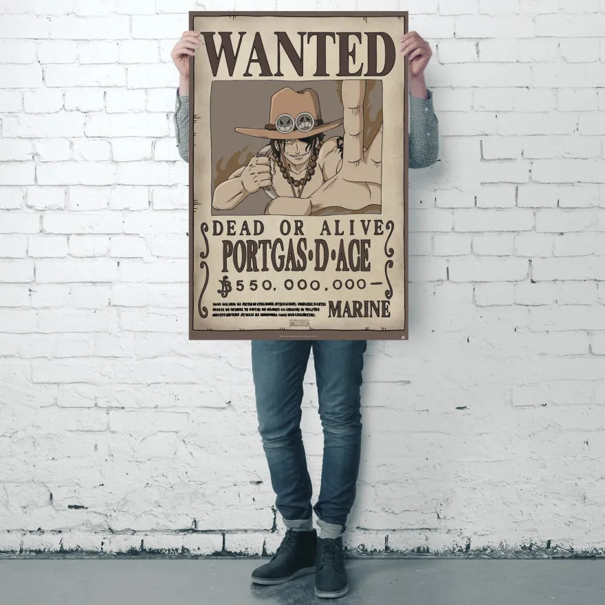 One Piece Poster Wanted Portgas D. Ace