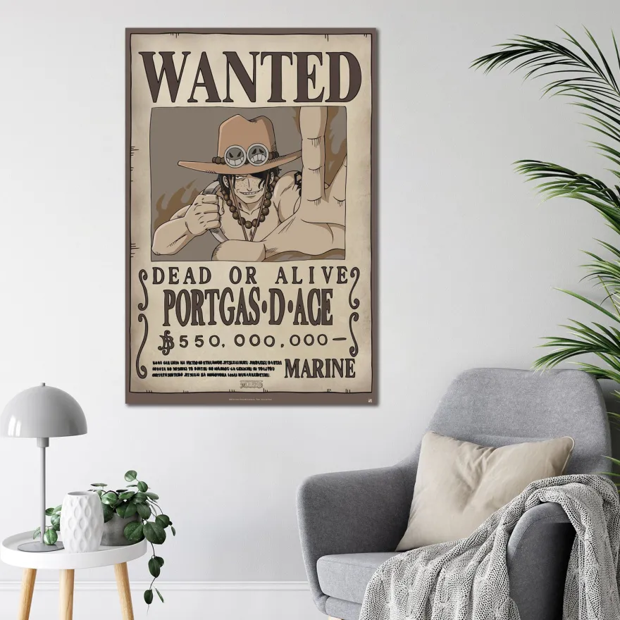 One Piece Poster Wanted Portgas D. Ace