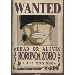 One Piece Poster Wanted Roronoa Zoro Wano