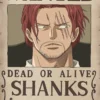 One Piece Poster Wanted Shanks