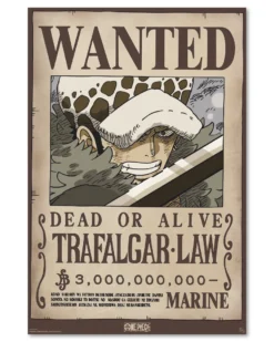 One Piece Poster Wanted Trafalgar D. Water Law