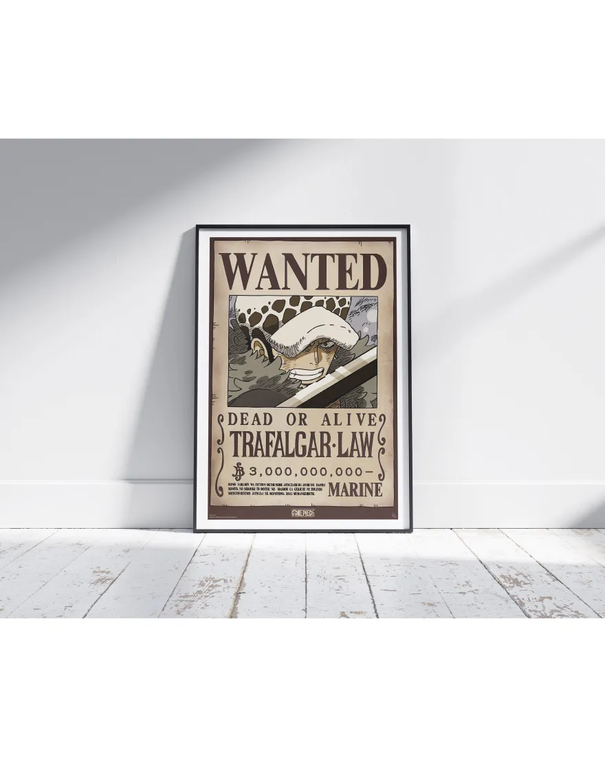 One Piece Poster Wanted Trafalgar D. Water Law