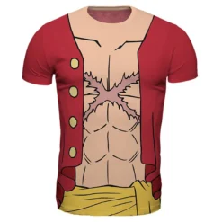 One Piece T-Shirt Allover Print Luffy New World