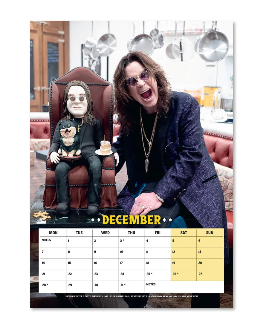 Ozzy Osbourne Kalender 2026