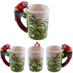 Papagei Tassen Ara, 2-er Set 3-D Henkel