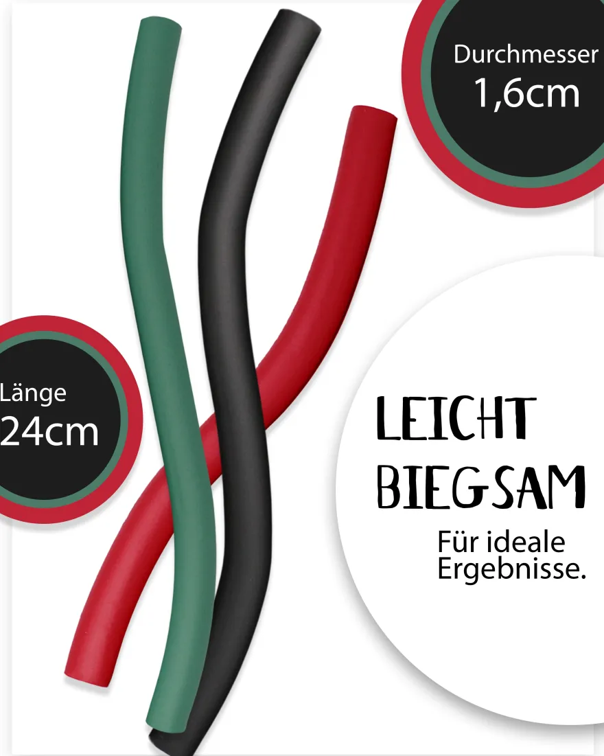 Papilotten 18er Set Durchmesser 1,6cm 24cm lang