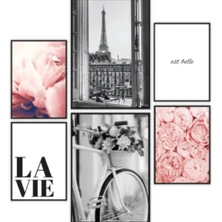 Paris Kunstdruck Set 6-teilig