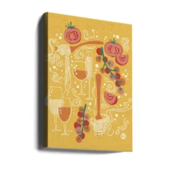 Pasta Paradise | Tomato and Wine | Playful Italian Pasta Illustration | by Aia Ueno