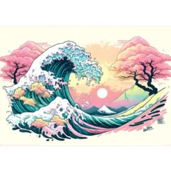 Pastel Wave Poster Ada Ingram Serenity in Swirling