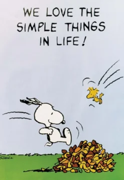 Peanuts Poster We Love The Simple Things In Life!