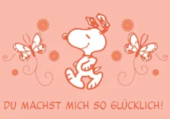 Peanuts Postkarte Du Machst mich So Glücklich! (Snoopy)