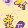 Peanuts Postkarte from me to you