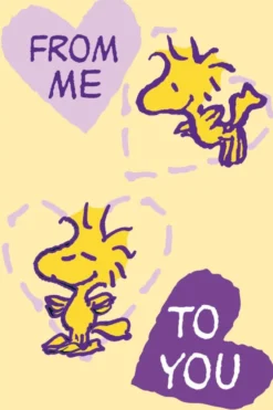 Peanuts Postkarte from me to you