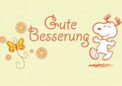 Peanuts Postkarte Gute Besserung