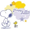 Peanuts Postkarte Happy Day Snoopy & Woodstock