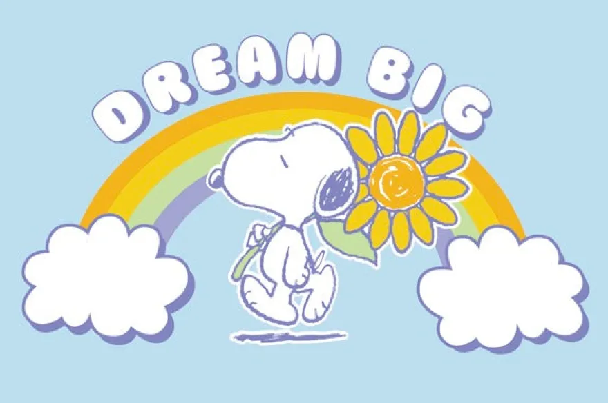 Peanuts Postkarte Snoopy Dream Big