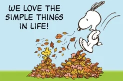 Peanuts Postkarte we love the Simple Things in Life