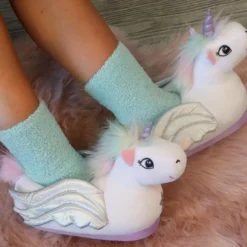 Pegasus Kinder Hausschuhe SLOFFIES One Size Kids Einhorn
