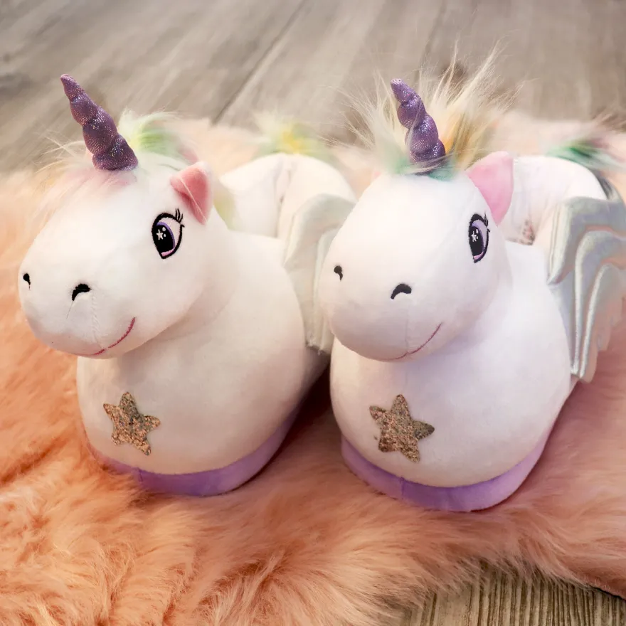 Pegasus Kinder Hausschuhe SLOFFIES One Size Kids Einhorn