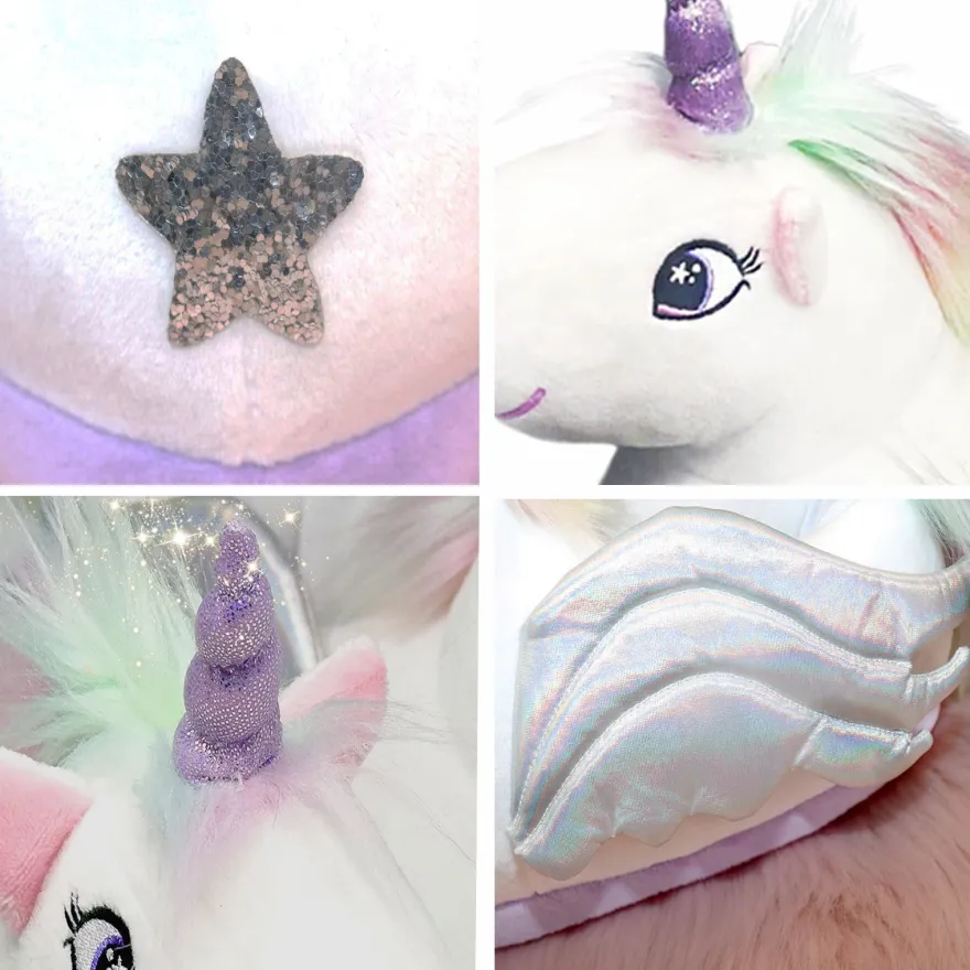 Pegasus Kinder Hausschuhe SLOFFIES One Size Kids Einhorn