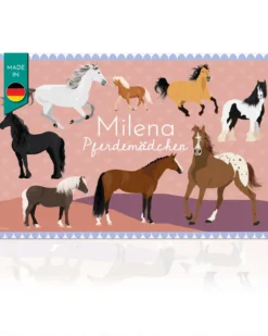 Personalisierte Pferde Schreibunterlage | Pferdemädchen | mit Wunschnamen | 40x60 cm