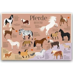 Pferde Schreibtischunterlage 60 x 40 cm