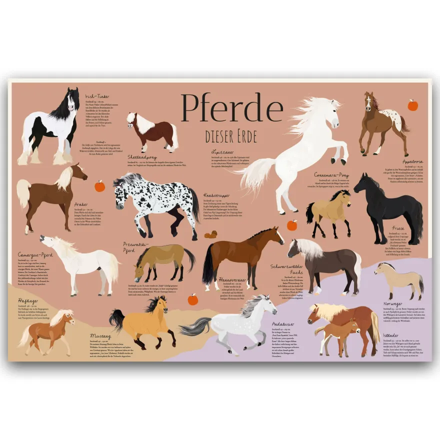 Pferde Schreibtischunterlage 60 x 40 cm