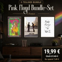 Pink Floyd Album & Tour Poster 3er Set