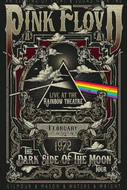 Pink Floyd Poster Live at the Rainbow Theatre, London