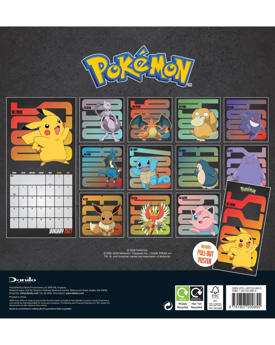 Pokémon Kalender 2027