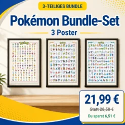 Pokémon Pokédex Poster 3er Set