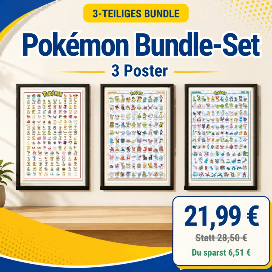 Pokémon Pokédex Poster 3er Set