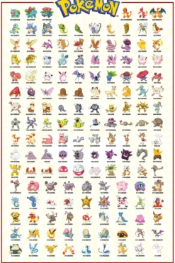 Pokémon Poster Charaktere (#001-151) Kanto