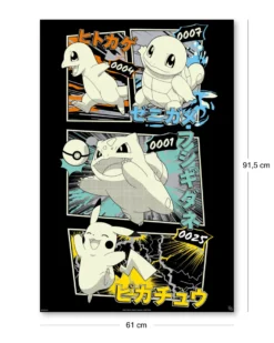 Pokémon Poster Collage Pikachu & Kanto Starters