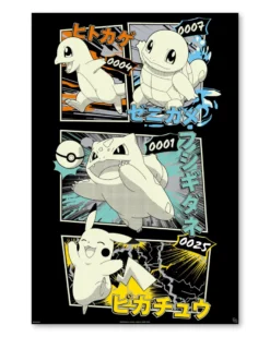 Pokémon Poster Collage Pikachu & Kanto Starters