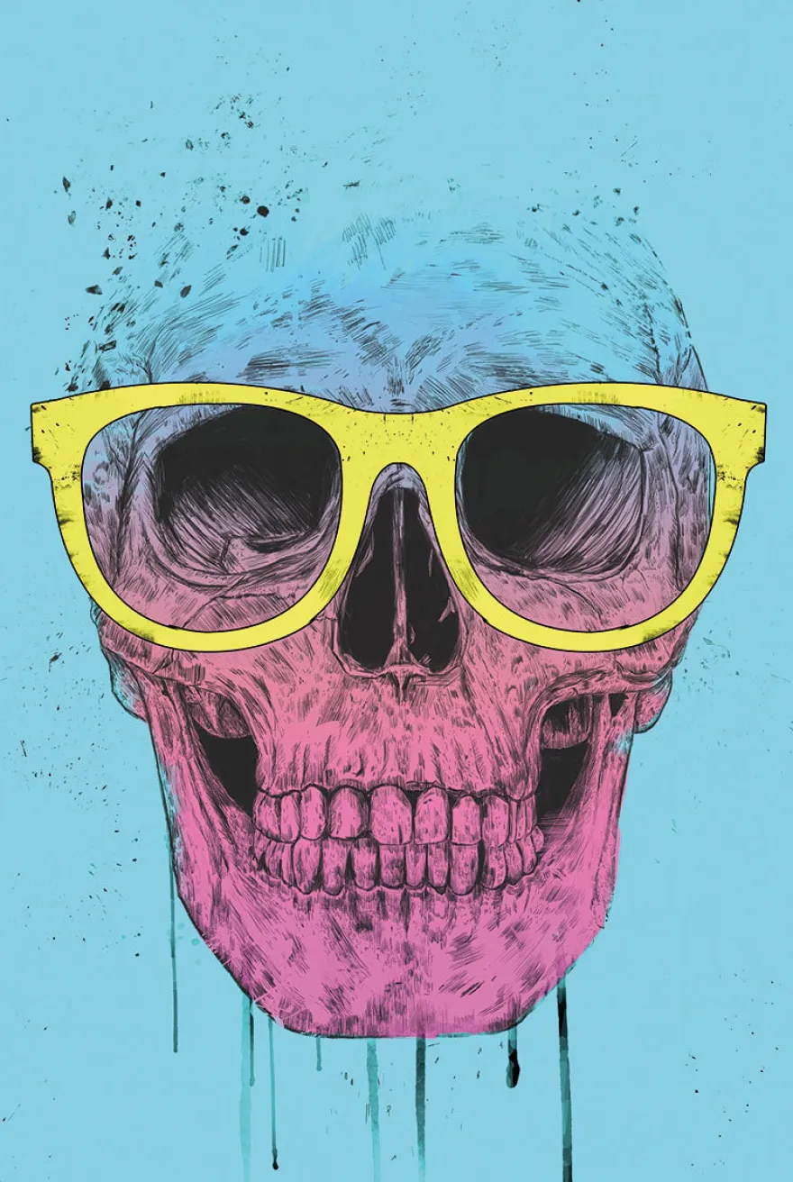 Pop Art Skull Poster