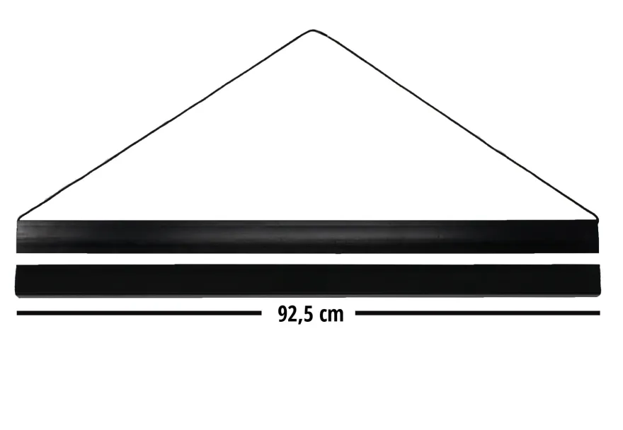 Posterleisten schwarz 92,5 cm (Paar), mit Aufhängeschnur