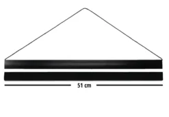 Posterleisten schwarz 51 cm (Paar) mit Aufhängeschnur