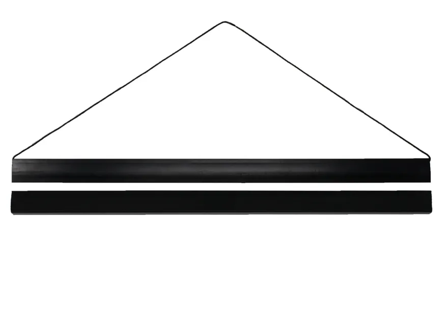 Posterleisten schwarz 101 cm (Paar), mit Aufhängeschnur