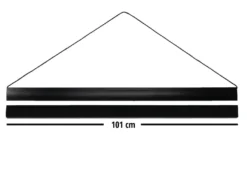 Posterleisten schwarz 101 cm (Paar), mit Aufhängeschnur