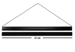 Posterleisten schwarz 41 cm (Paar) mit Aufhängeschnur