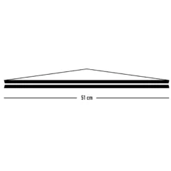 Posterleisten schwarz 51 cm (Paar)