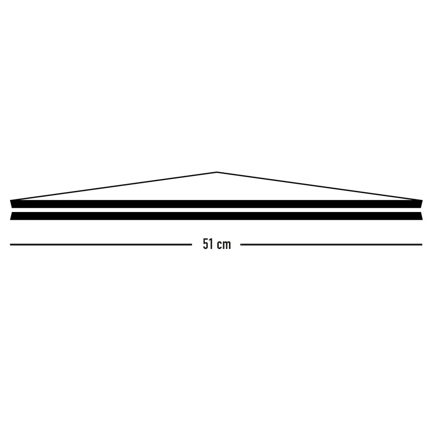 Posterleisten schwarz 51 cm (Paar)