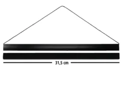 Posterleisten schwarz 31,5 cm (Paar) mit Aufhängeschnur